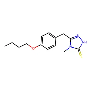 5-(4-butoxybenzyl)-4-methyl-4H-1,2,4-triazole-3-thiol structure