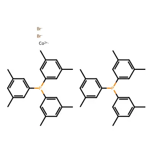Cobalt, dibromobis(tris(3,5-dimethylphenyl)phosphine)-, (T-4)- structure