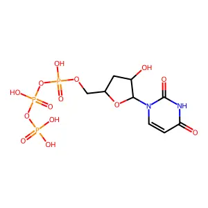 Uridine 5'-(tetrahydrogen triphosphate), 3'-deoxy- structure