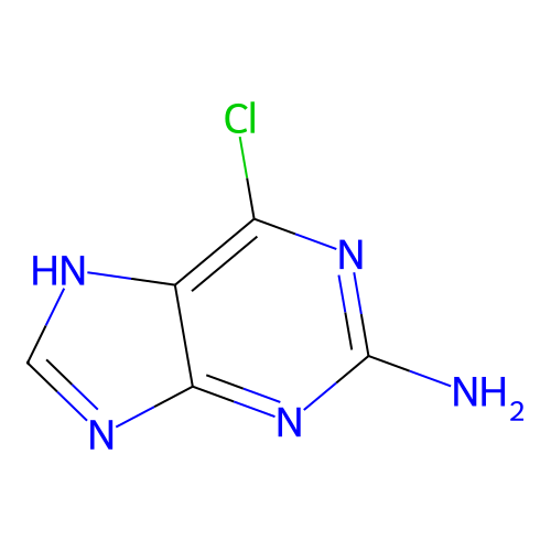 2-Amino-6-chloropurine structure