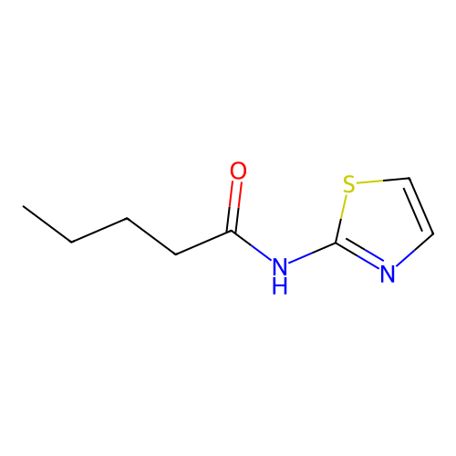 N-(1,3-thiazol-2-yl)pentanamide structure