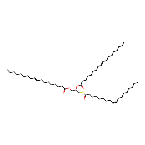Trioleoylthioglycerol structure