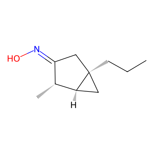 3-Thujanone, (+)-, oxime structure