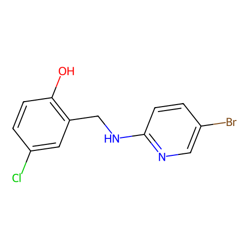 2-{[(5-Bromo-2-pyridinyl)amino]methyl}-4-chlorophenol structure