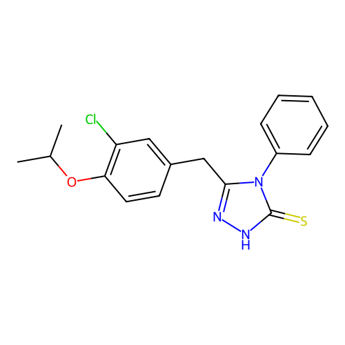 5-(3-chloro-4-isopropoxybenzyl)-4-phenyl-4H-1,2,4-triazole-3-thiol structure