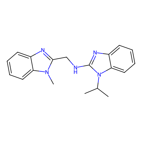 1-isopropyl-N-[(1-methyl-1H-benzimidazol-2-yl)methyl]-1H-benzimidazol-2-amine structure