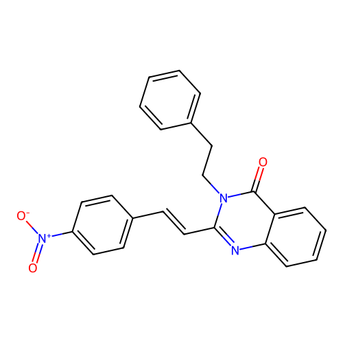 2-[(E)-2-(4-nitrophenyl)ethenyl]-3-(2-phenylethyl)quinazolin-4(3H)-one structure