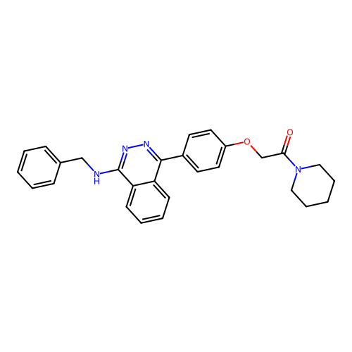 2-{4-[4-(Benzylamino)phthalazin-1-yl]phenoxy}-1-(piperidin-1-yl)ethanone structure