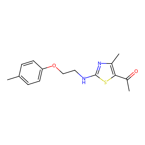 1-[4-Methyl-2-[2-(4-methylphenoxy)ethylamino]-5-thiazolyl]ethanone structure
