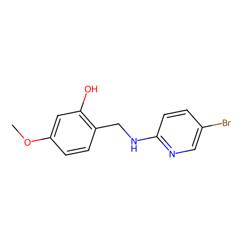 2-(((5-Bromopyridin-2-yl)amino)methyl)-5-methoxyphenol structure