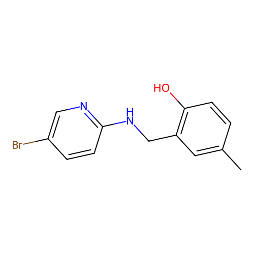 2-{[(5-Bromopyridin-2-yl)amino]methyl}-4-methylphenol structure