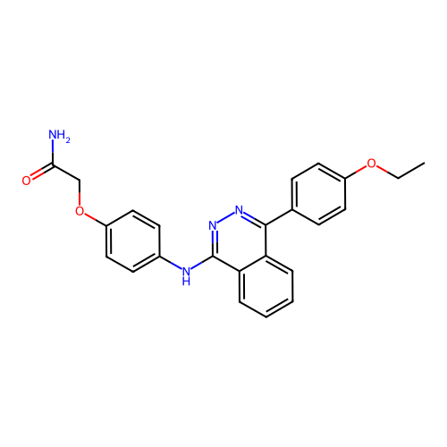 2-(4-((4-(4-Ethoxyphenyl)phthalazin-1-yl)amino)phenoxy)acetamide structure