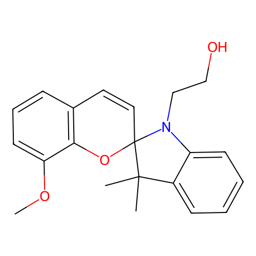 2-(8-Methoxy-3',3'-dimethylspiro[chromene-2,2'-indolin]-1'-yl)ethanol structure
