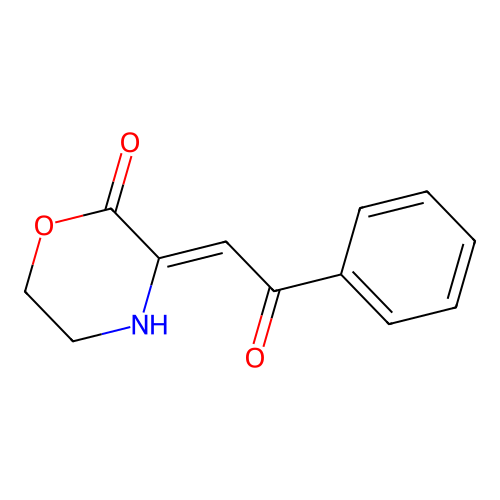 (Z)-3-(2-oxo-2-phenylethylidene)morpholin-2-one structure