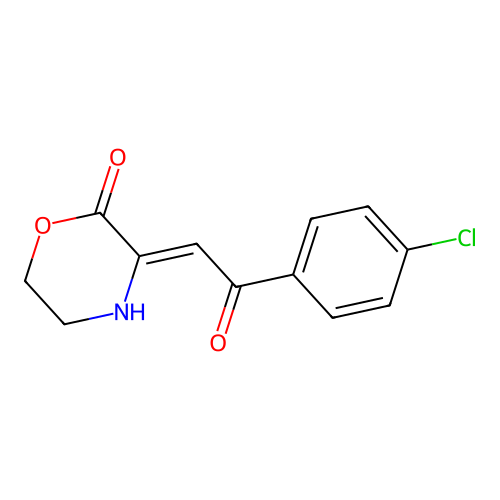 (3Z)-3-[2-(4-chlorophenyl)-2-oxoethylidene]morpholin-2-one structure