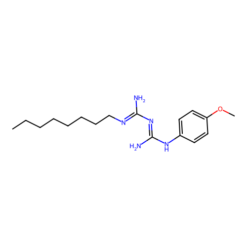 1-[Amino-(4-methoxyanilino)methylidene]-2-octylguanidine structure