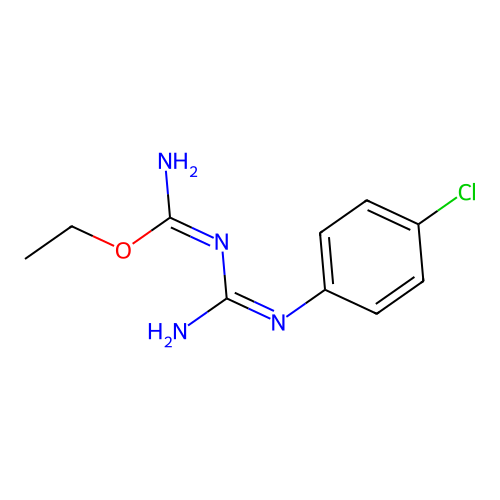 ethyl N'-[N'-(4-chlorophenyl)carbamimidoyl]carbamimidate structure