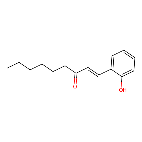 (E)-1-(2-hydroxyphenyl)non-1-en-3-one structure
