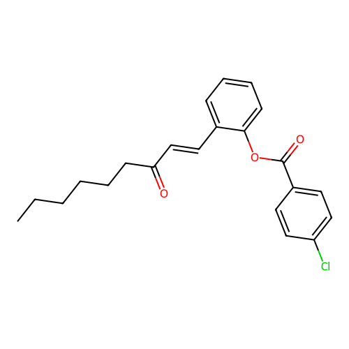 [2-[(E)-3-oxonon-1-enyl]phenyl] 4-chlorobenzoate structure