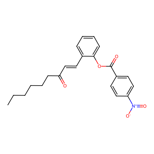 2-[(1E)-3-Oxonon-1-EN-1-YL]phenyl 4-nitrobenzoate structure