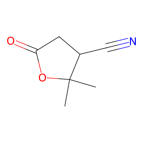 2,2-Dimethyl-5-oxooxolane-3-carbonitrile structure