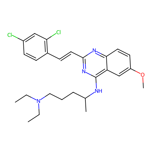1,4-Pentanediamine, N(sup 4)-(2-(2-(2,4-dichlorophenyl)ethenyl)-6-methoxy-4-quinazolinyl)-N(sup 1),N(sup 1)-diethyl- structure