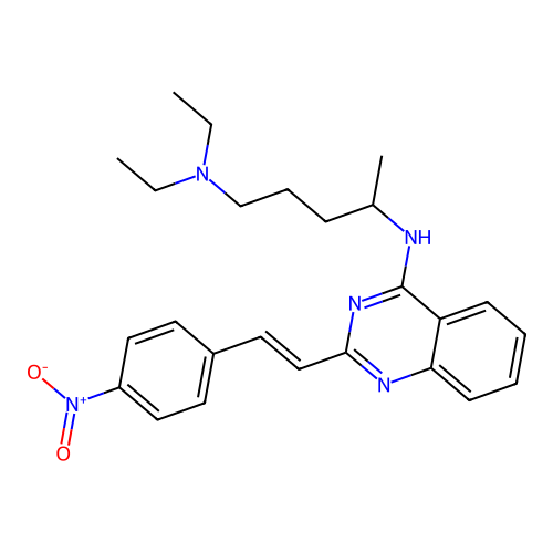 Quinazoline, 4-(4-(diethylamino)-1-methylbutylamino)-2-(p-nitrostyryl)- structure