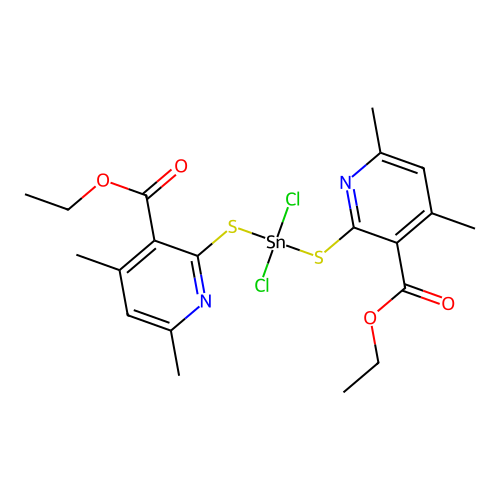 ethyl 2-[dichloro-(3-ethoxycarbonyl-4,6-dimethylpyridin-2-yl structure