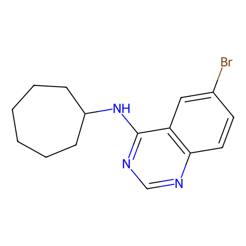 6-bromo-N-cycloheptylquinazolin-4-amine structure