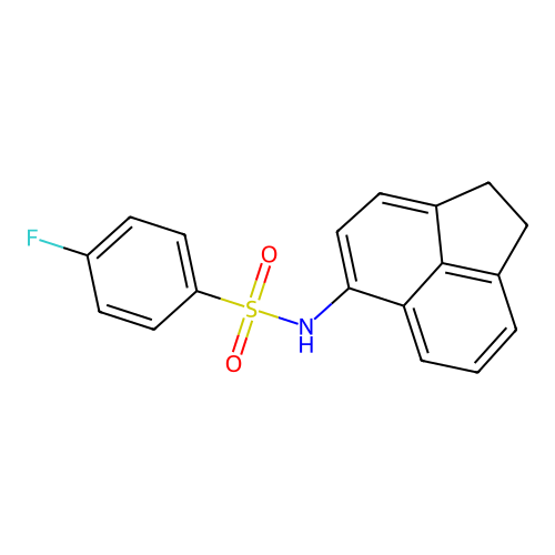 N-(1,2-dihydro-5-acenaphthylenyl)-4-fluorobenzenesulfonamide structure