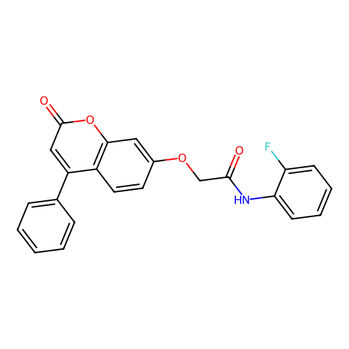 N-(2-fluorophenyl)-2-((2-oxo-4-phenyl-2H-chromen-7-yl)oxy)acetamide structure