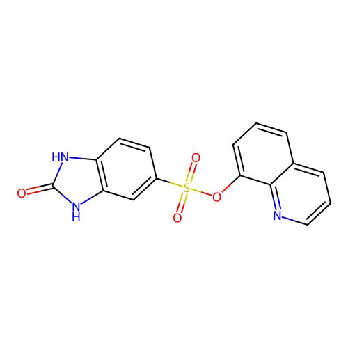 quinolin-8-yl 2-oxo-2,3-dihydro-1H-benzimidazole-5-sulfonate structure