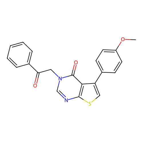 5-(4-Methoxyphenyl)-3-phenacylthieno[2,3-d]pyrimidin-4-one structure