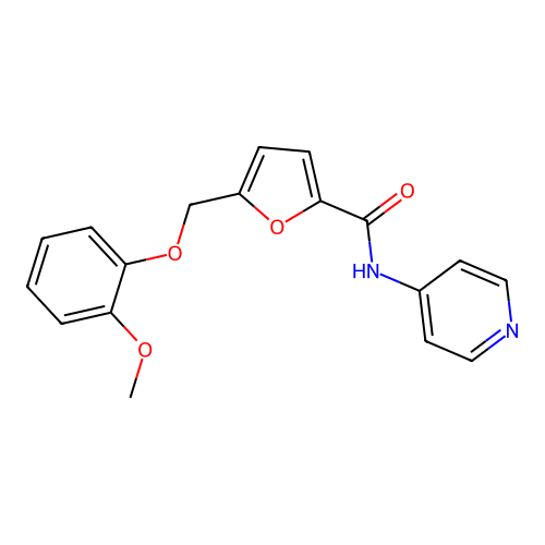 5-[(2-methoxyphenoxy)methyl]-N-4-pyridinyl-2-furamide structure