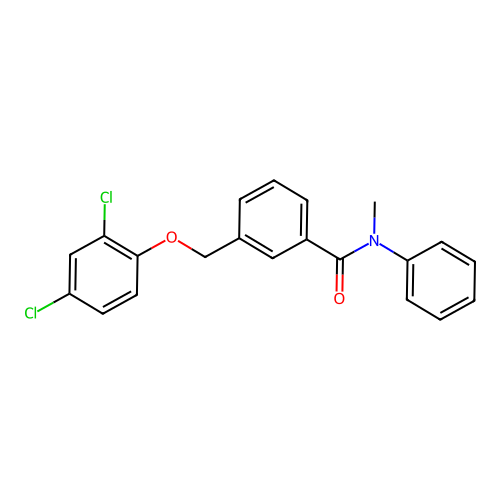 3-[(2,4-dichlorophenoxy)methyl]-N-methyl-N-phenylbenzamide structure