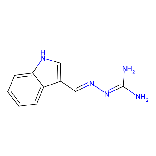 2-[[(Z)-indol-3-ylidenemethyl]amino]guanidine structure