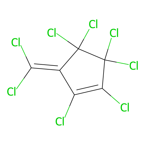 Cyclopentene, hexachloro(dichloromethylene)- structure