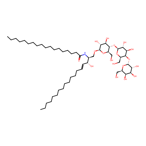 alpha-D-Gal-(1->4)-beta-D-Gal-(1->4)-beta-D-Glc-(1<->1')-Cer(d18:1/18:0) structure