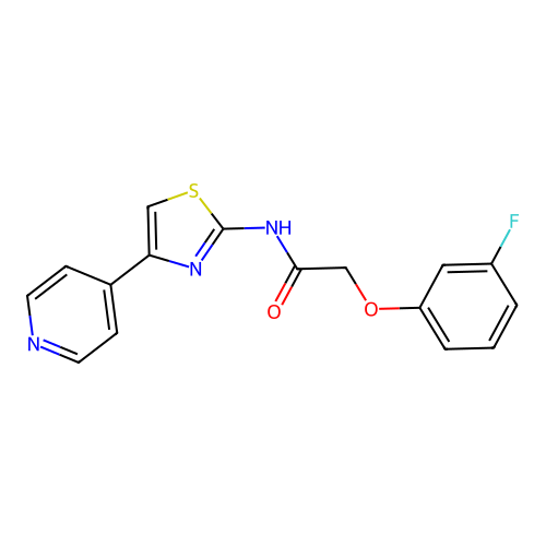 2-(3-fluorophenoxy)-N-(4-(pyridin-4-yl)thiazol-2-yl)acetamide structure