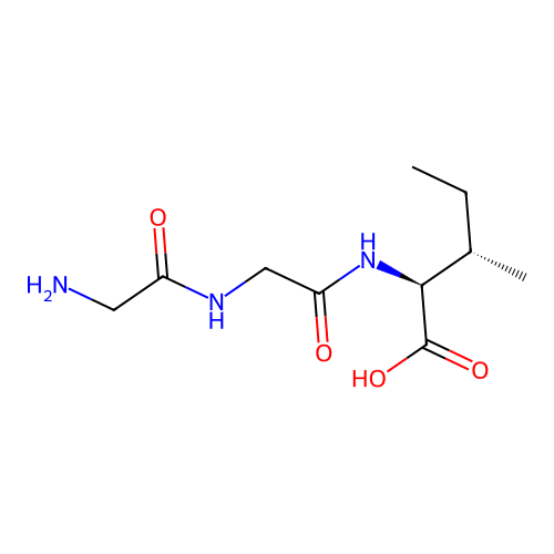 Glycylglycyl-L-isoleucine structure