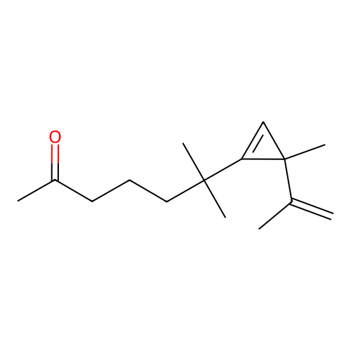 2-Heptanone, 6-methyl-6-[3-methyl-3-(1-methylethenyl)-1-cyclopropen-1-yl]- structure