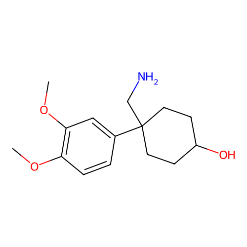 4-(Aminomethyl)-4-(3,4-dimethoxyphenyl)cyclohexan-1-ol structure