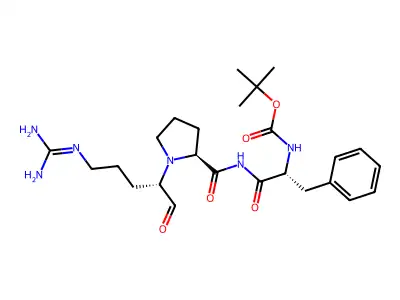 Butyloxycarbonyl-leucyl-glycyl-arginine-4-nitroanilide structure