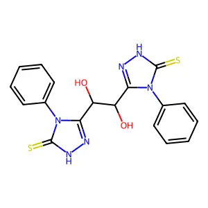 3-[(1R,2R)-1,2-dihydroxy-2-(4-phenyl-5-sulfanylidene-1H-1,2,4-triazol-3-yl)ethyl]-4-phenyl-1H-1,2,4-triazole-5-thione structure
