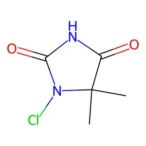 1-Chloro-5,5-dimethylhydantoin structure