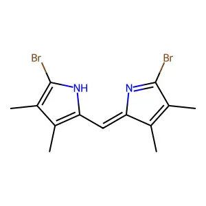 2-Bromo-5-[(5-bromo-3,4-dimethyl-2H-pyrrol-2-ylidene)methyl]-3,4-dimethyl-1H-pyrrole structure