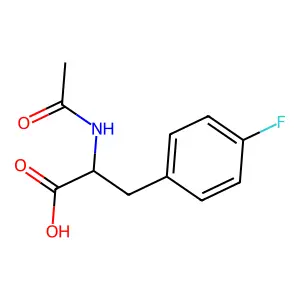 (2R)-2-乙酰氨基-3-(4-氟苯基)丙酸 structure