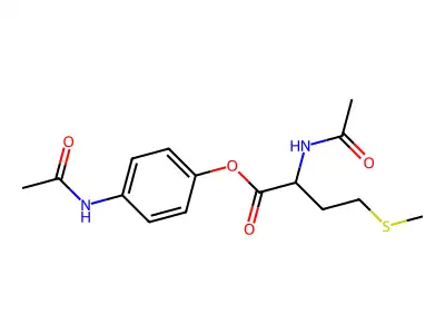 4-Acetamidophenyl N-acetyl-L-methioninate structure