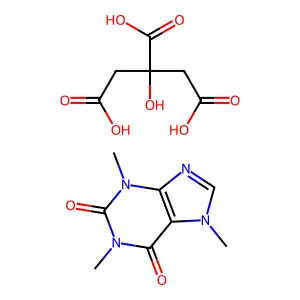 柠檬酸咖啡因 structure