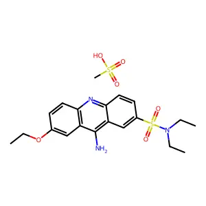 2-Acridinesulfonamide, 9-amino-7-ethoxy-N,N-diethyl-, monomethanesulfonate structure